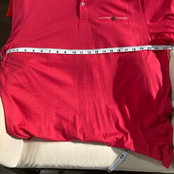Ted Baker Tortila Slim Fit  Pocket Polo Size 5 (XL) this is a Deep Pink NWOT - Picture 6 of 9